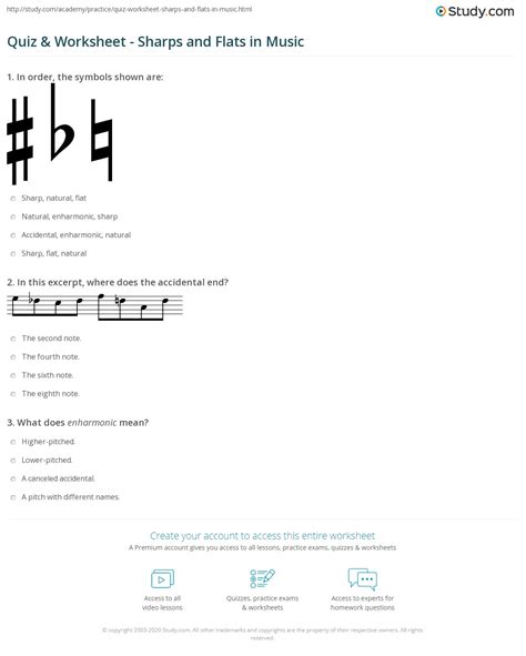 Sharps Flats And Naturals Worksheet