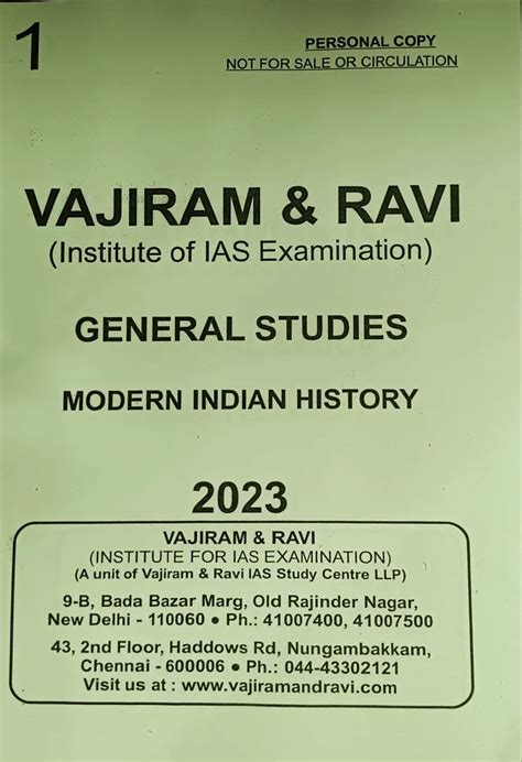 Vajiram and Ravi Complete GS Yellow Books 2023-24 [English Medium] - Copy Notes