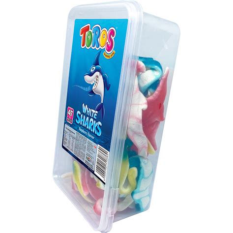 Toros Gummy Jelly – White Sharks – Raspberry Flavoured – Toros