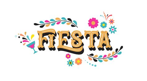 Fiesta Banner And Poster Design With Flags Flowers Decorations Stock ...