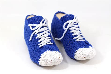 Crochet Pattern Crocheted Sneaker Slippers Pattern Unisex - Etsy