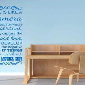 Inspiring Wall Quote life is a Camera.. Wall Art Sticker, Vi Nyl, Decal ...