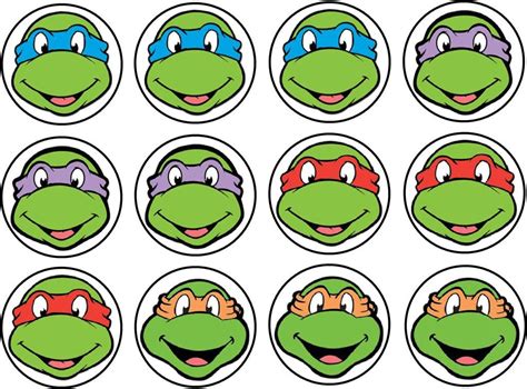 Ninja Turtle Printable Faces