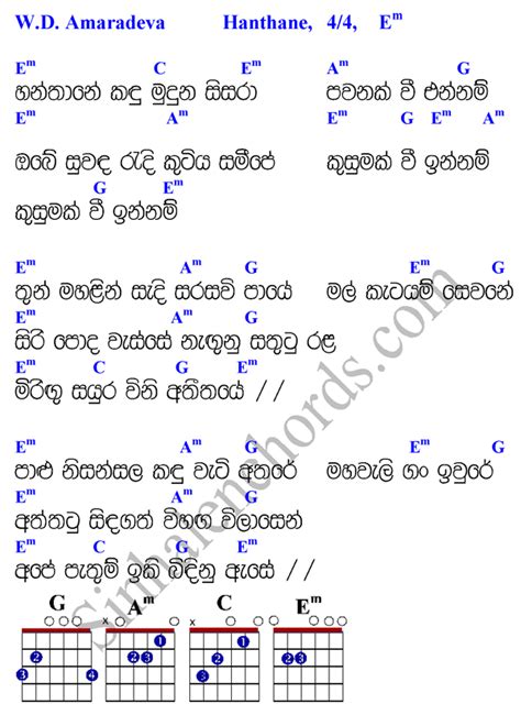 Hanthane Kadu Muduna | Bass guitar chords, Song book, Guitar chords