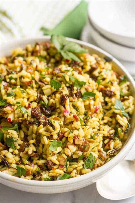 Curried wild rice salad with raisins and pecans - Family Food on the Table