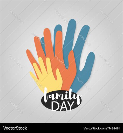 Family day material web logo Royalty Free Vector Image