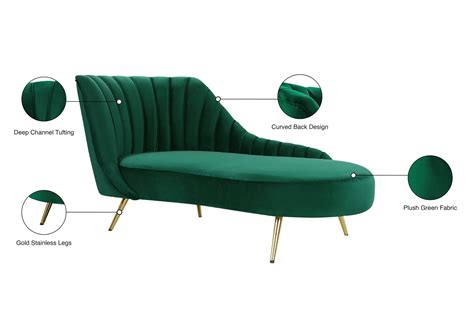Margo Green Velvet Chaise