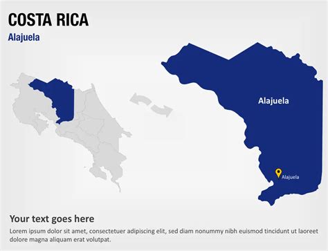 Alajuela - Costa Rica PowerPoint Map Slides - Alajuela - Costa Rica Map ...