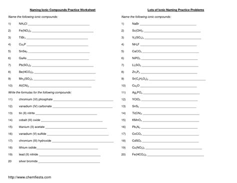 Naming Molecular Compounds Worksheet Answers Abitlikethis — db-excel.com