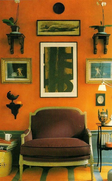 20 Fabulous Shades Of Orange Paint and Furnishings | Orange painted walls, Colorful interiors ...