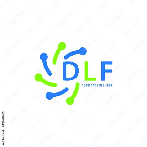 DLF logo design initial creative letter on white background. DLF vector logo simple, elegant and ...