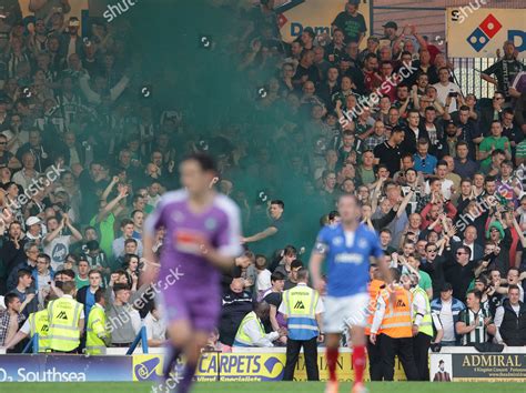 Plymouth Argyle Fans Set Off Flares Editorial Stock Photo - Stock Image ...