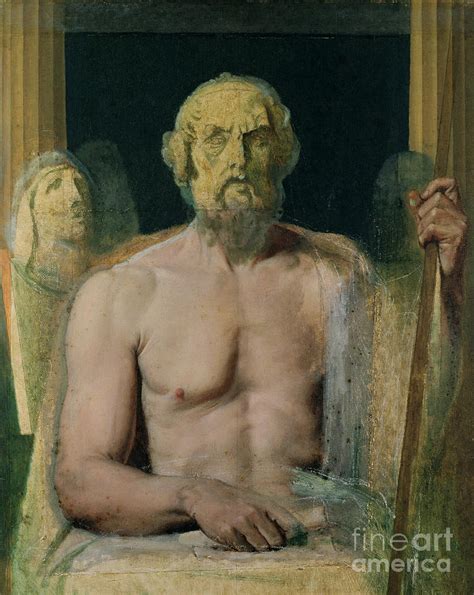 Homer, Study For The Apotheosis Of Homer, 1826-27 Painting by Jean ...