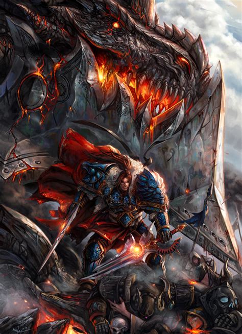 Varian Wrynn vs Deathwing by SiaKim on DeviantArt