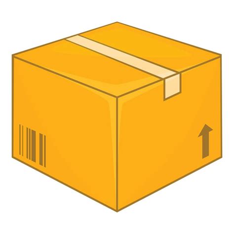 Cardboard box icon, cartoon style 14679776 Vector Art at Vecteezy