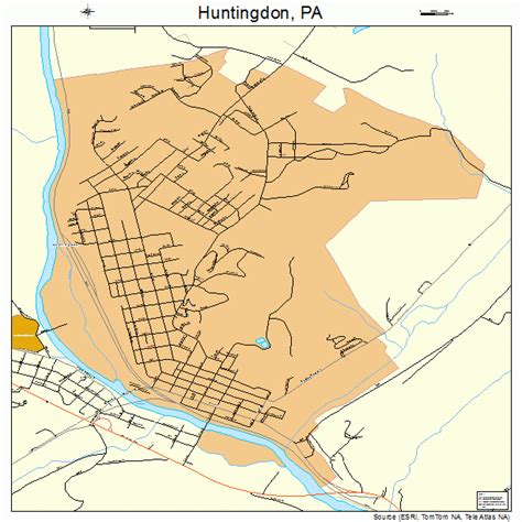 Huntingdon Pennsylvania Street Map 4236368