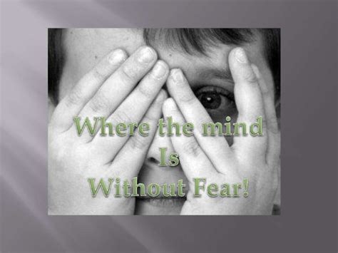 Where the Mind is Without Fear