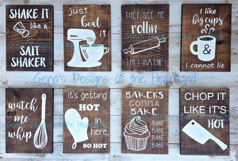 Fun Kitchen Decor :8 Funny Kitchen Wood Signs | watch me whip | see me ...