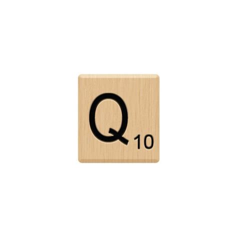 Q Scrabble Tile liked on Polyvore featuring letters, fillers, scrabble ...