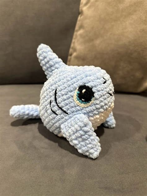 Blue Baby Shark Plushie Handmade Soft Toy Cute Ocean - Etsy