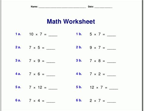 Algebra Worksheet 5th Graders