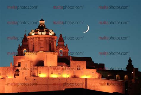 Mdina Cathedral Night - Malta Photos