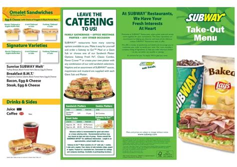 Subway Sandwich Recipes Pdf | Bryont Blog