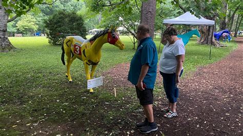 Painted thoroughbreds on display in Lexington