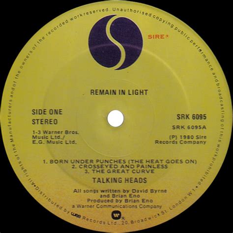 Talking Heads - Remain In Light (1980, Vinyl) | Discogs