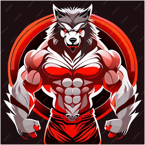 Premium Vector | Frontfacing werewolf mascot logo illustration for ...