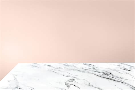 Plain pastel orange wall with white marble table product background | free image by rawpixel.com ...