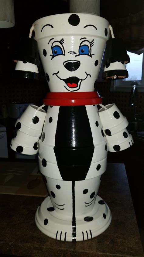 Dalmatian Dog Statue Table Decor | DIY Pottery Crafts