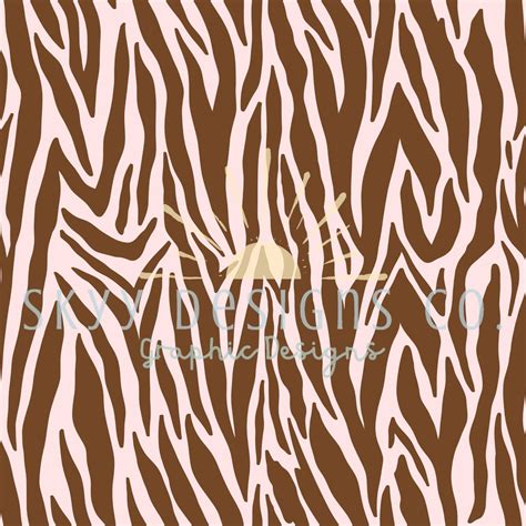 Pink Tiger Animal Print Digital Seamless Pattern for Valentine's ...