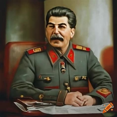 Portrait of iosif stalin on Craiyon