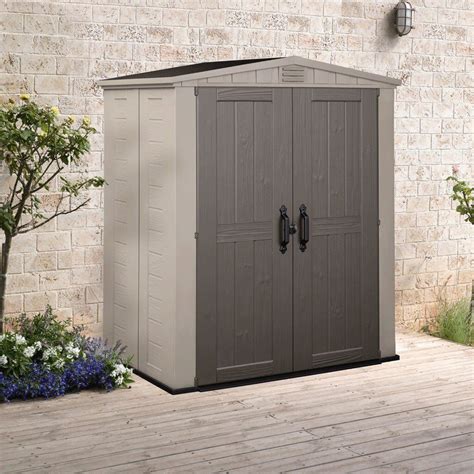 New Keter Factor Outdoor Plastic Garden Storage Shed, 4x6 feet Beige FREE DELIVERY AND ASSEMBLY ...