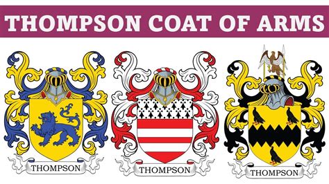 Thompson Coat of Arms & Family Crest - Symbols, Bearers, History - YouTube