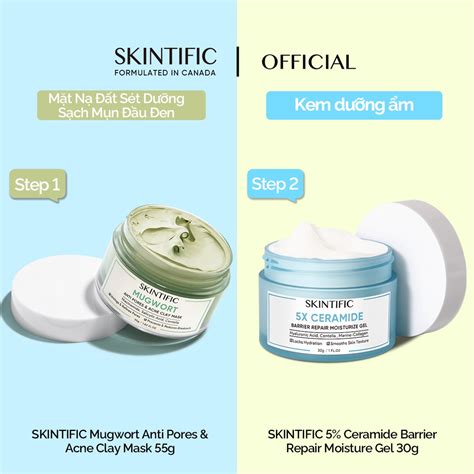 Combo SKINTIFIC gồm Mặt nạ đất sét ngải cứu 55g + Kem dưỡng ẩm 5X 30g | HolCim - Kênh Xây Dựng ...