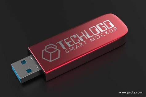 Usb Stick Logo Mockup