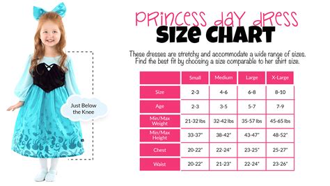 Size Chart For Teen Girls