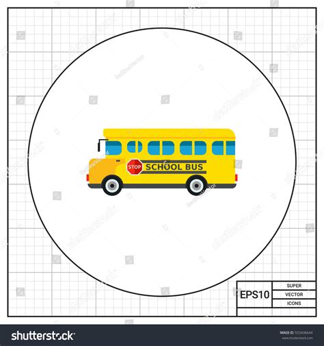 Yellow School Bus Icon Stock Vector (Royalty Free) 553436644 | Shutterstock