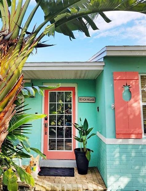 Ocean Beach Inspired Painted Houses & Homes in Blue, Turquoise & Sea Green | Beach house colors ...