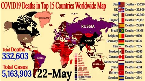Updated | CoronaVirus World Map With COVID-19 Death In Top 15 Countries Worldwide | Bar Graph ...