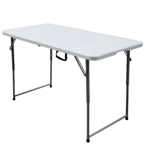 Plastic Development Group 4 Foot Fold In Half Folding Banquet Table, White, 1 Piece - Baker’s