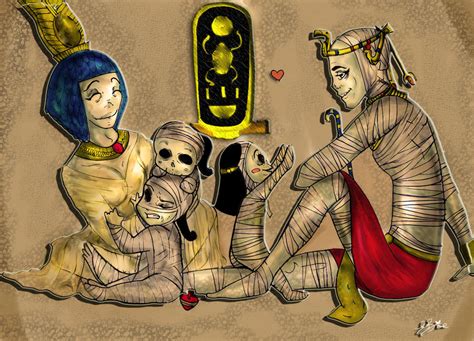 King Tut and his family_ by ElychazTut97 on DeviantArt