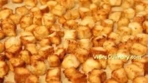 Homemade Garlic Croutons Recipe - Video Culinary