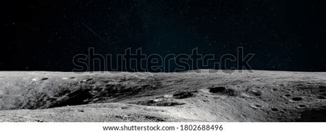 Moon Surface Dark Background Space Panorama Stock Photo 1802688496 ...