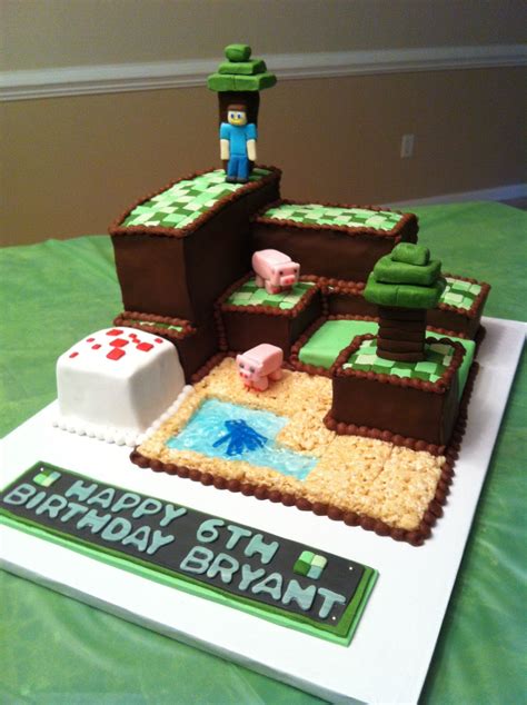 Minecraft cake!! Minecraft Birthday Party, Birthday Party Crafts, Minecraft Cake, Boy Birthday ...