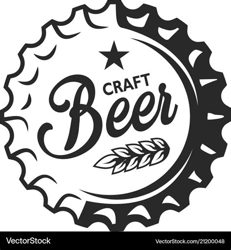 Vintage craft beer logo Royalty Free Vector Image