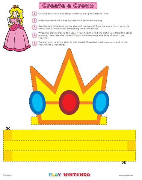 Print & Play: Princess Peach Crown - Sparkle with this Tiara - Play ...