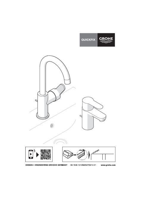 GROHE Start Series: Installation Manuals and Guide - Quickfix, Loop, Edge 2020/2021